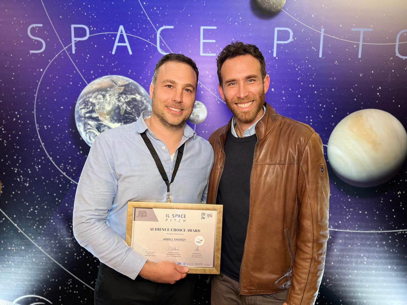 Arbell Energy – Audience Choice Award Winner, IL Space Pitch 2026 .